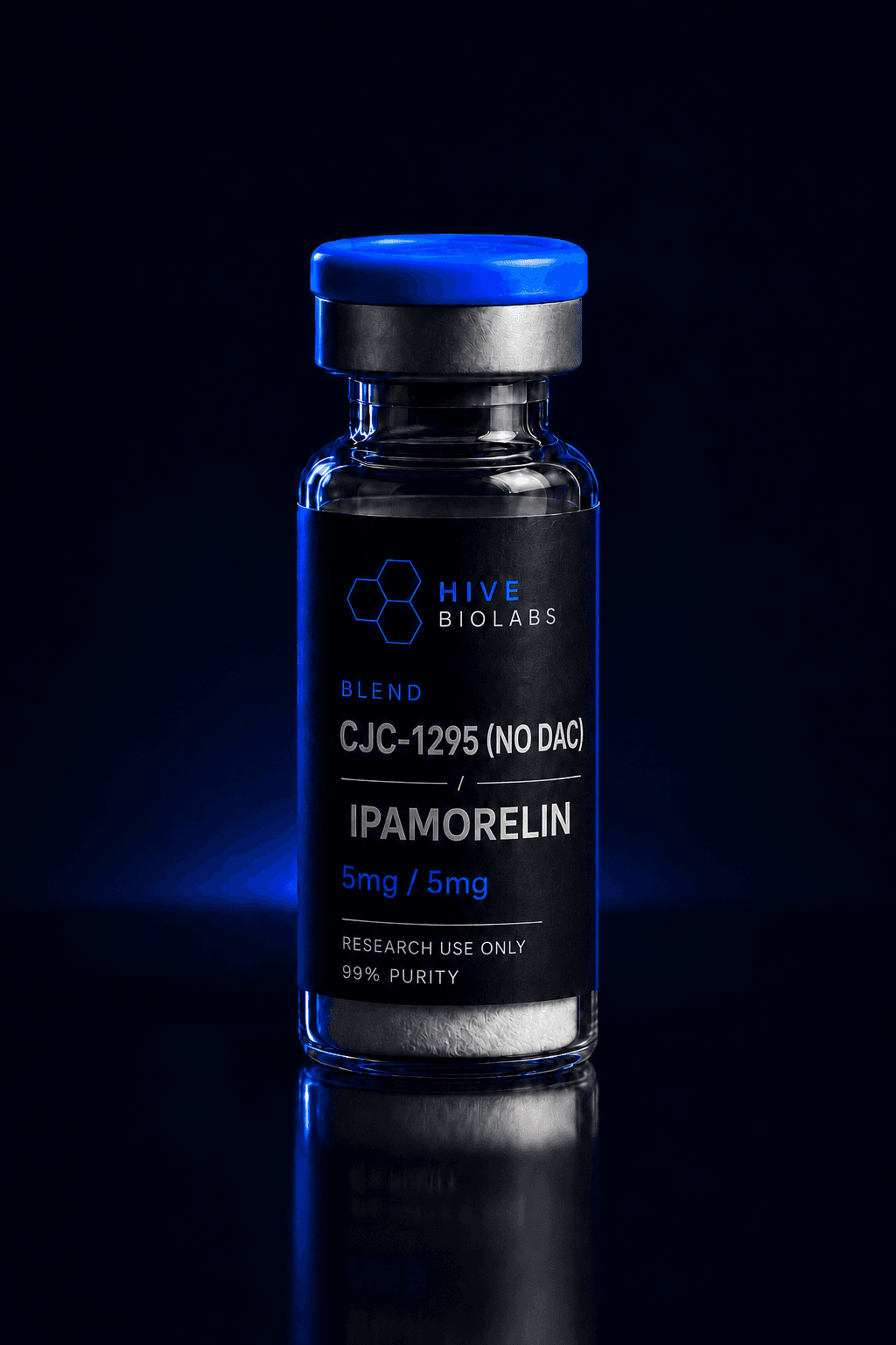 CJC-1295 (No DAC) / Ipamorelin 5 mg / 5 mg blend research vial